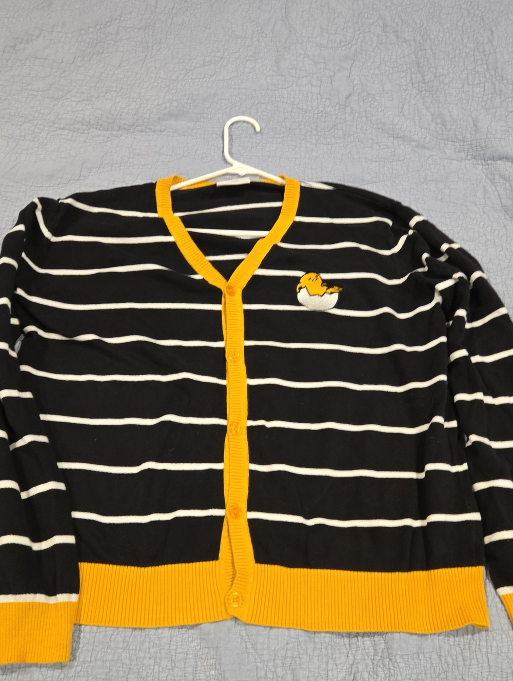 Official Gudetama/Sanrio Striped Cardigan